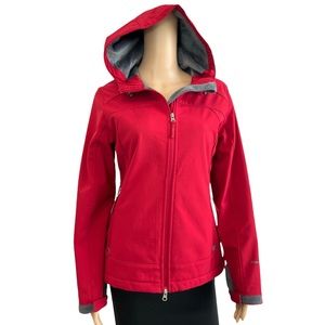 Free Country Full Zip Waterproof Red Hooded Jacket Size S